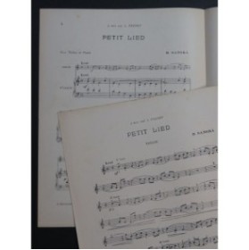SANGRA D. Petit Lied Violon Piano