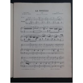THOMAS Ambroise La Tonelli No 6 Chant Piano ca1880