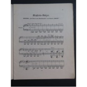 LISZT Franz Der Tanz in der Dorfschenke Mephisto Walzer Piano ca1865