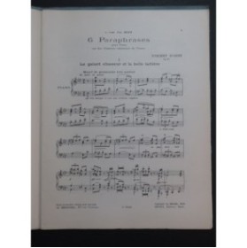 D'INDY Vincent Six Paraphrases op 95 Piano 1930