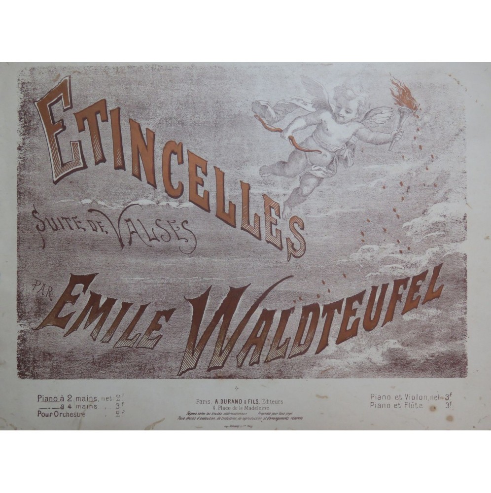 WALDTEUFEL Émile Étincelles Piano ca1890