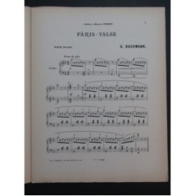 BACHMANN Georges Paris-Valse Piano