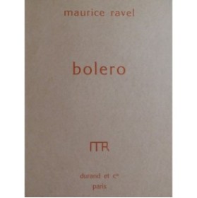 RAVEL Maurice Bolero Piano 1929