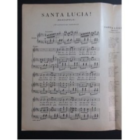 Santa Lucia Barcarola Chant Piano