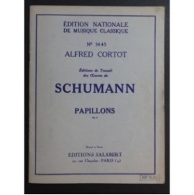 SCHUMANN Robert Papillons Alfred Cortot Piano 1945