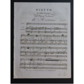 ROSSINI G. Zelmira No 15 Duetto Chant Piano ca1825