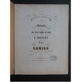 GOMION L. Mélodie sur Un Pas vers le Ciel E. Moniot Piano XIXe