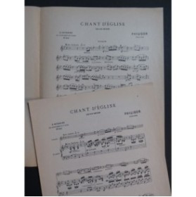 PHILIDOR Chant d'église Ego Dis Amicum Piano Violon 1924