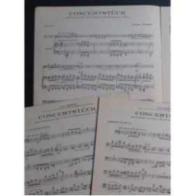 RUEFF Jeanine Concertstück Piano Tuba ou Trombone ou Saxhorn 1960
