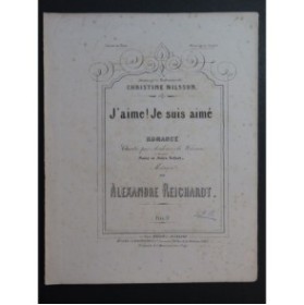 REICHARDT Alexandre J'aime Je suis aimé Chant Piano XIXe siècle
