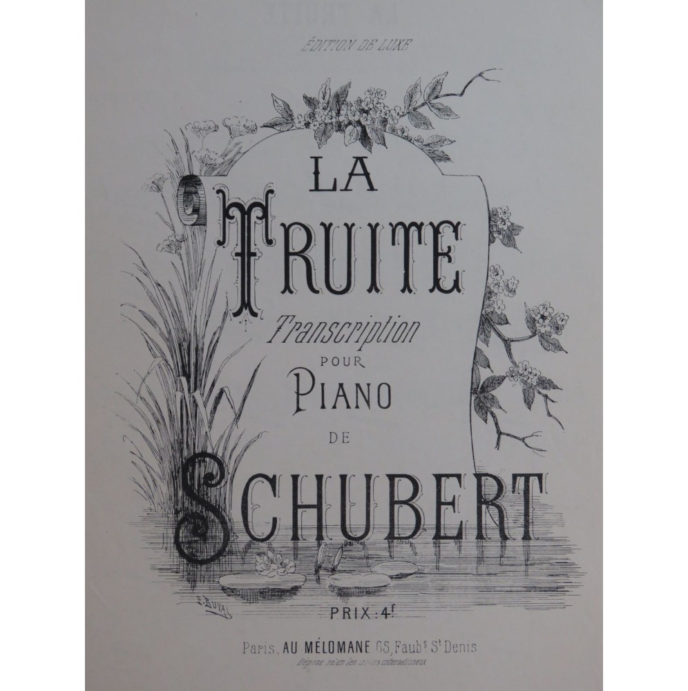 SCHUBERT Franz La Truite Piano