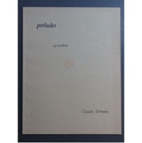 DEBUSSY Claude Préludes 2e livre 12 pièces Piano 1964