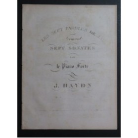 HAYDN Joseph Les Sept Paroles de J. C. Piano ca1855
