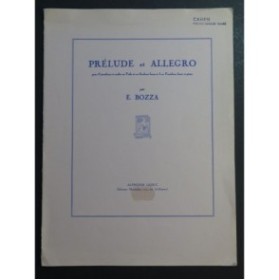 BOZZA Eugène Prélude et Allegro Piano Contrebasse ou Tuba ou Trombone 1953