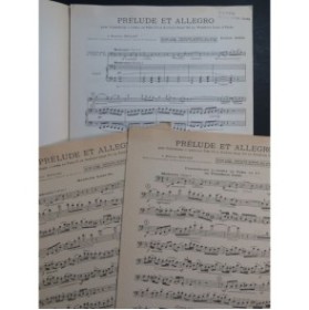 BOZZA Eugène Prélude et Allegro Piano Contrebasse ou Tuba ou Trombone 1953