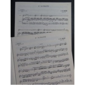BACH J. S. Sonate No 1 Piano Flûte