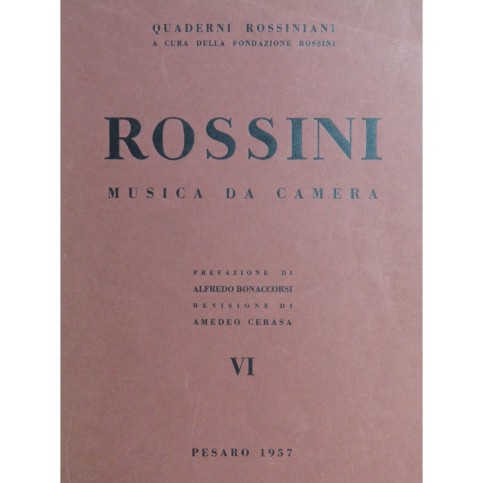 ROSSINI G. Musica da Camera Pièces Orchestre 1957