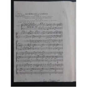 CARBONEL Narcisse Le mariage de l'amour Chant Piano ca1800