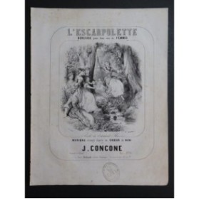 CONCONE Joseph L'Escarpolette Chant Piano ca1840