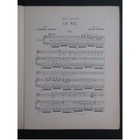 LEROUX Xavier Le Nil Chant Piano ca1895