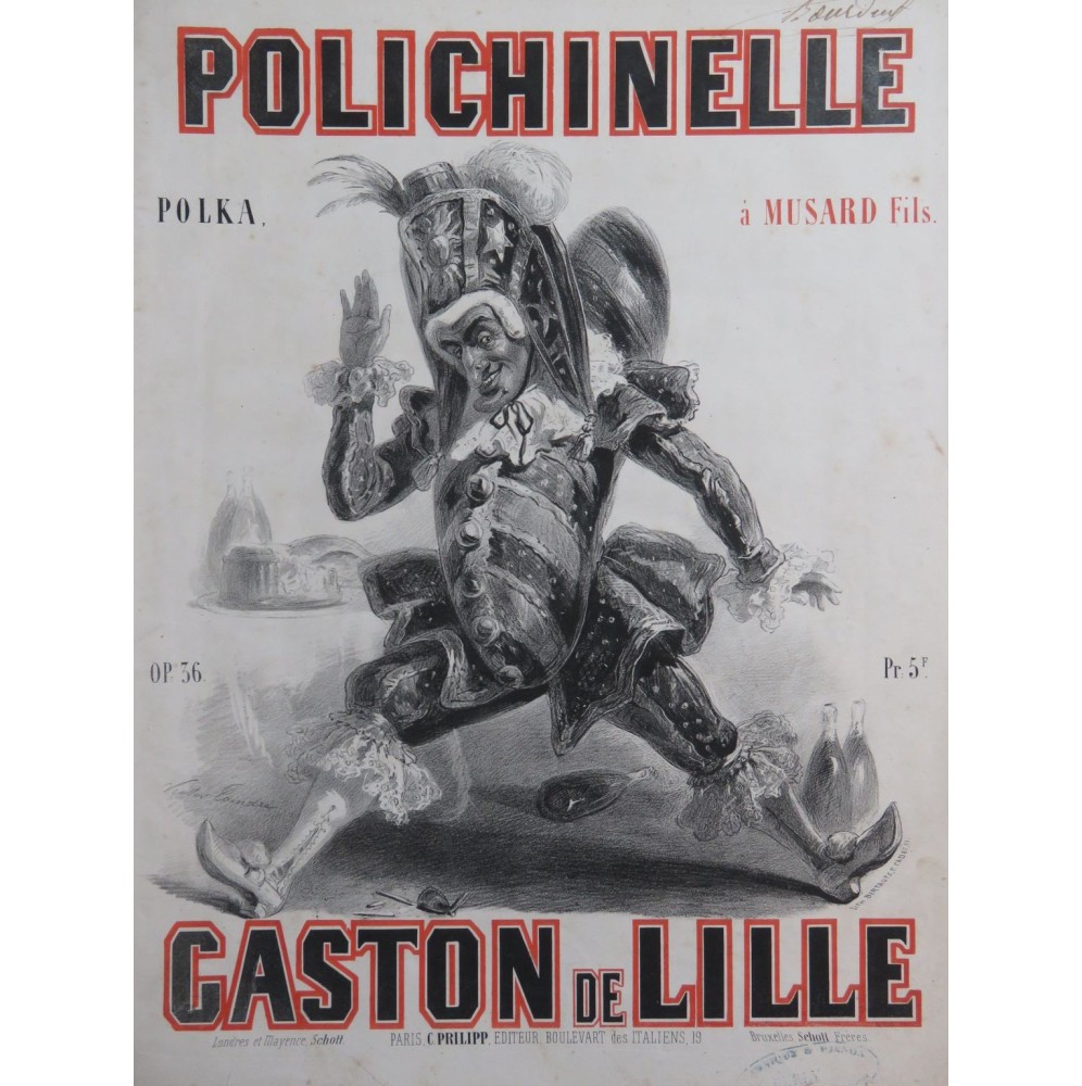 DE LILLE Gaston Polichinelle Piano ca1858