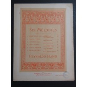 HAHN Reynaldo Cimetière de campagne Chant Piano 1913