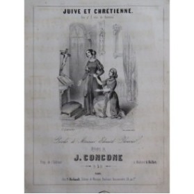 CONCONE Joseph Juive et Chrétienne Chant Piano ca1840