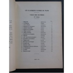 Les Classiques Favoris du Piano Morceaux Choisis Volume 2 Piano 1945