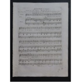 MÉHUL L'Irato ou l'Emporté No 4 Rondeau Chant Piano ca1810