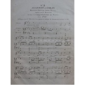 ISOUARD Nicolo Jeannot et Colin No 3 Chant Piano ou Harpe ca1820
