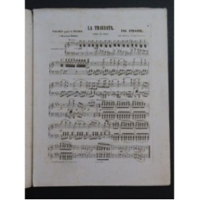 STRAUSS La Traviata de Verdi Valses Piano ca1860