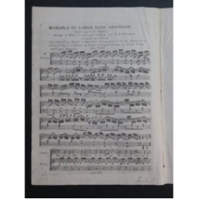 MÉHUL Ariodant Romance du Barde Chant Harpe ca1799