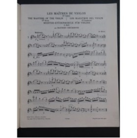 CRICKBOOM Mathieu Les Maîtres du Violon No 5 Violon 1925