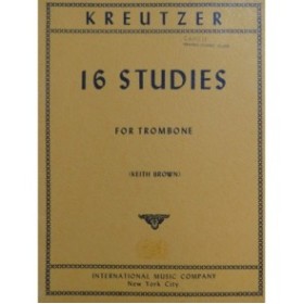 KREUTZER Rodolphe 16 Studies Etudes Trombone 1966