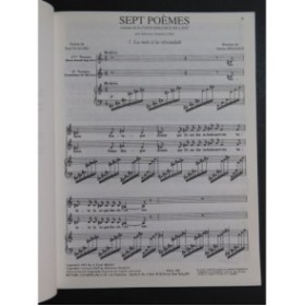 MILHAUD Darius Mélodies et Chansons Chant Piano 1991