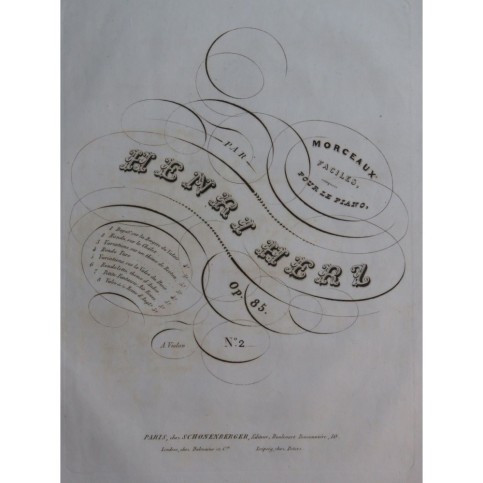 HERZ Henri Rondo sur la Chalet Piano ca1840