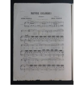 TEDESCO Émile Pauvre Colombe Chant Piano ca1885