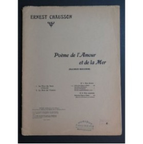 CHAUSSON Ernest Poème de l'Amour et de la Mer Chant Piano 1948