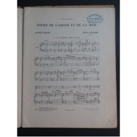 CHAUSSON Ernest Poème de l'Amour et de la Mer Chant Piano 1948