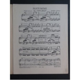 DE FALLA Manuel Pantomime Piano 1949