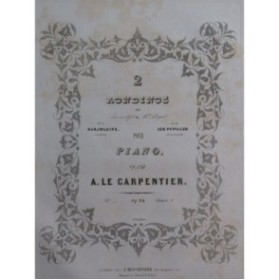 LE CARPENTIER Adolphe Marjolaine Piano ca1845