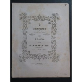 LE CARPENTIER Adolphe Marjolaine Piano ca1845