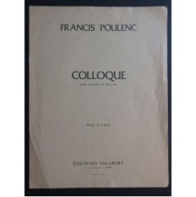 POULENC Francis Colloque Chant Piano 1978