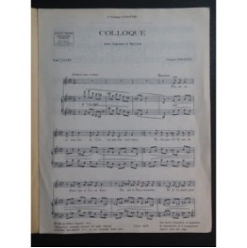 POULENC Francis Colloque Chant Piano 1978