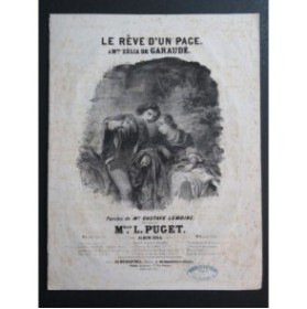 PUGET Loïsa Le Rêve d'un Page Chant Piano 1844