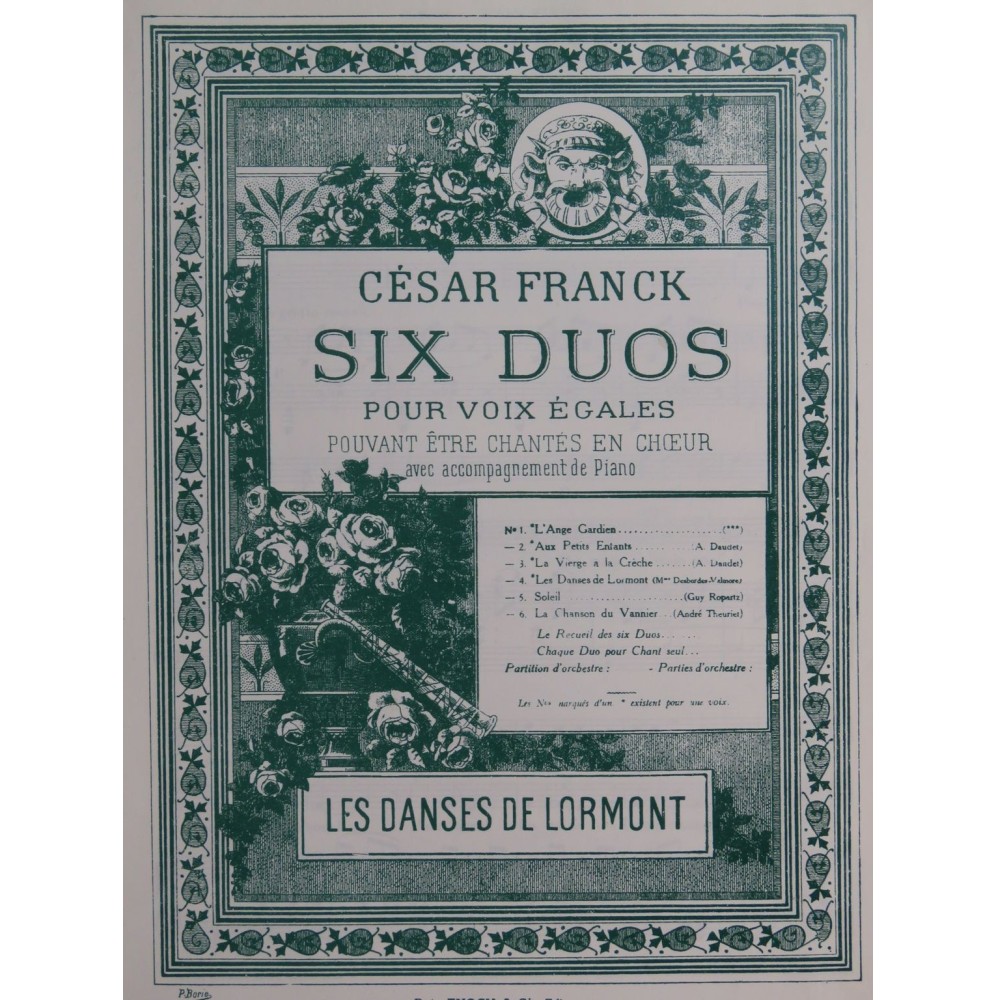 FRANCK César Les Danses de Lormont Chant Piano