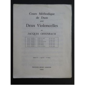 OFFENBACH Jacques Duos faciles op 50 1er Livre pour 2 Violoncelles