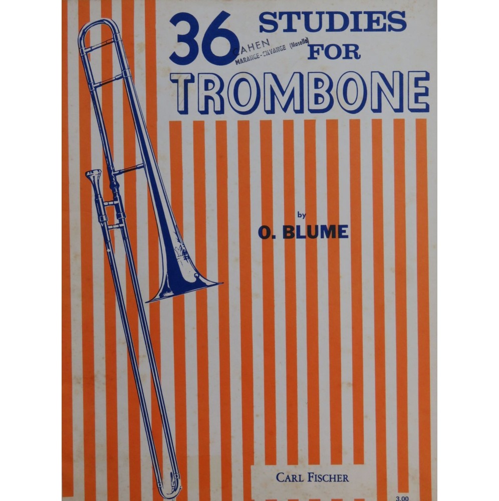 BLUME O. 36 Studies for Trombone 1974
