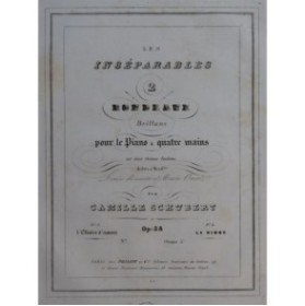 SCHUBERT Camille Elexir d'Amore Piano 4 mains ca1840