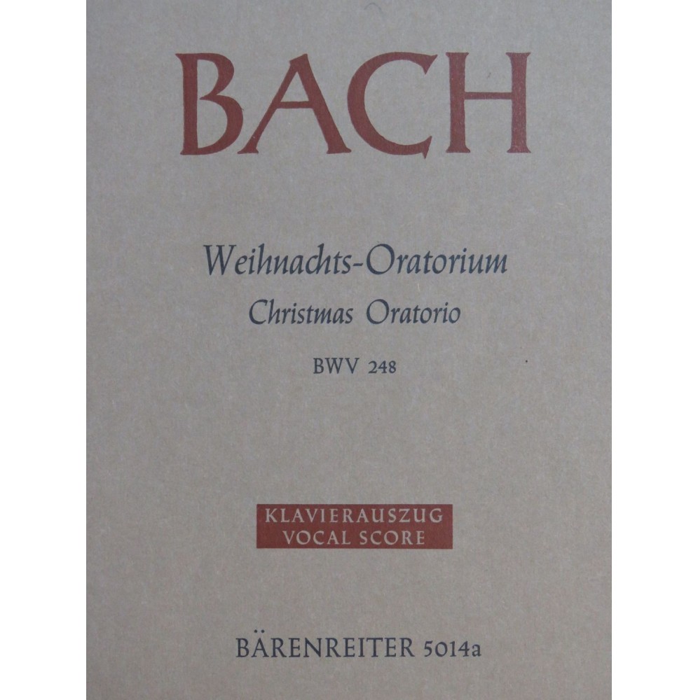 BACH J. S. Christmas Oratorio BWV 248 Chant Piano 1961